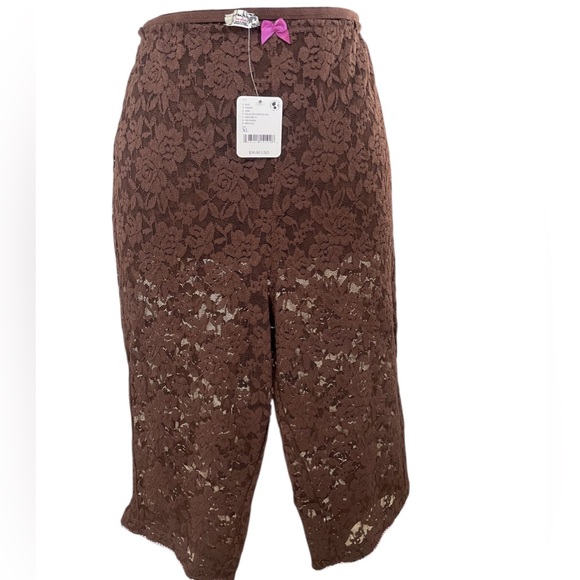 Free People All Day Women's Wear Lace Caprice in brown ,Large - Picture 3 of 7